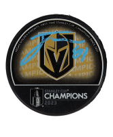 Jonathan Marchessault Signed Golden Knights 2023 Stanley Cup Champions Logo Hockey Puck (Fanatics) at PristineAuction.com