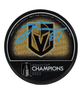 Jonathan Marchessault Signed Golden Knights 2023 Stanley Cup Champions Logo Hockey Puck (Fanatics) at PristineAuction.com
