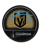 Jonathan Marchessault Signed Golden Knights 2023 Stanley Cup Champions Logo Hockey Puck (Fanatics) at PristineAuction.com