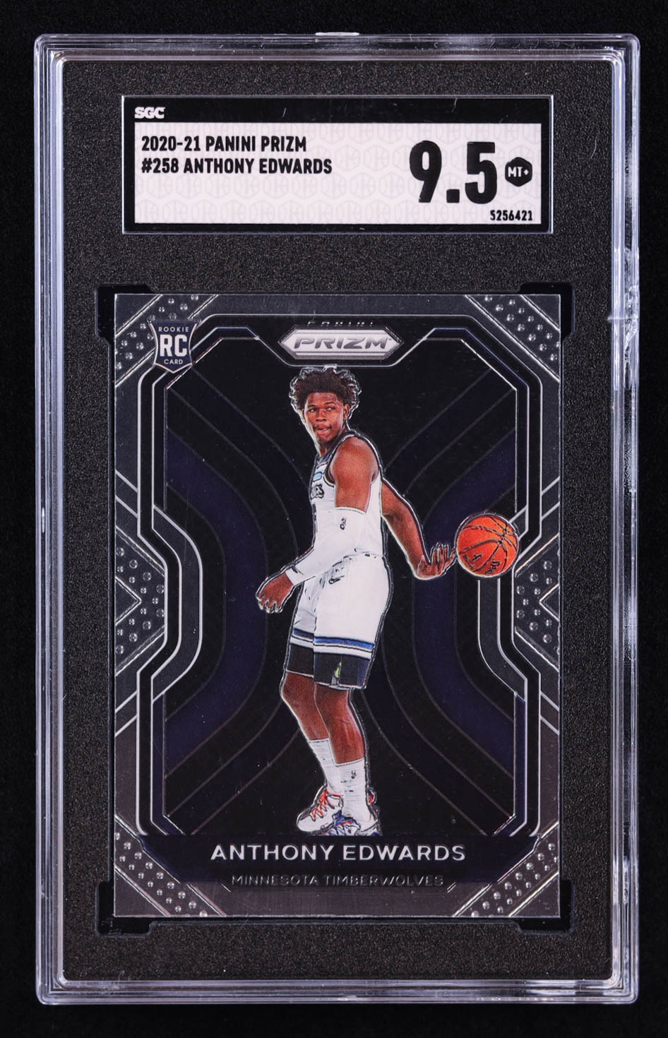 Anthony Edwards 2020-21 Panini Prizm #258 RC (SGC 9.5) at PristineAuction.com Anthony Edwards 2020-21 Panini Prizm #258 RC (SGC 9.5) at PristineAuction.com