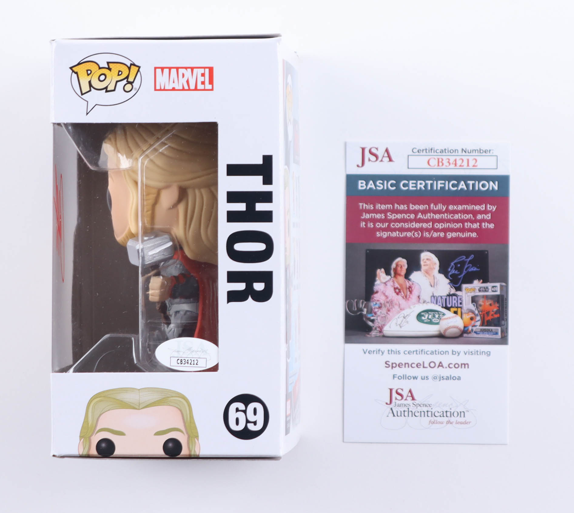 Chris Hemsworth Signed "Avengers: Age of Ultron" #69 Thor Bobble-Head Funko Pop! Vinyl Figure (JSA) at PristineAuction.com Chris Hemsworth Signed "Avengers: Age of Ultron" #69 Thor Bobble-Head Funko Pop! Vinyl Figure (JSA) at PristineAuction.com