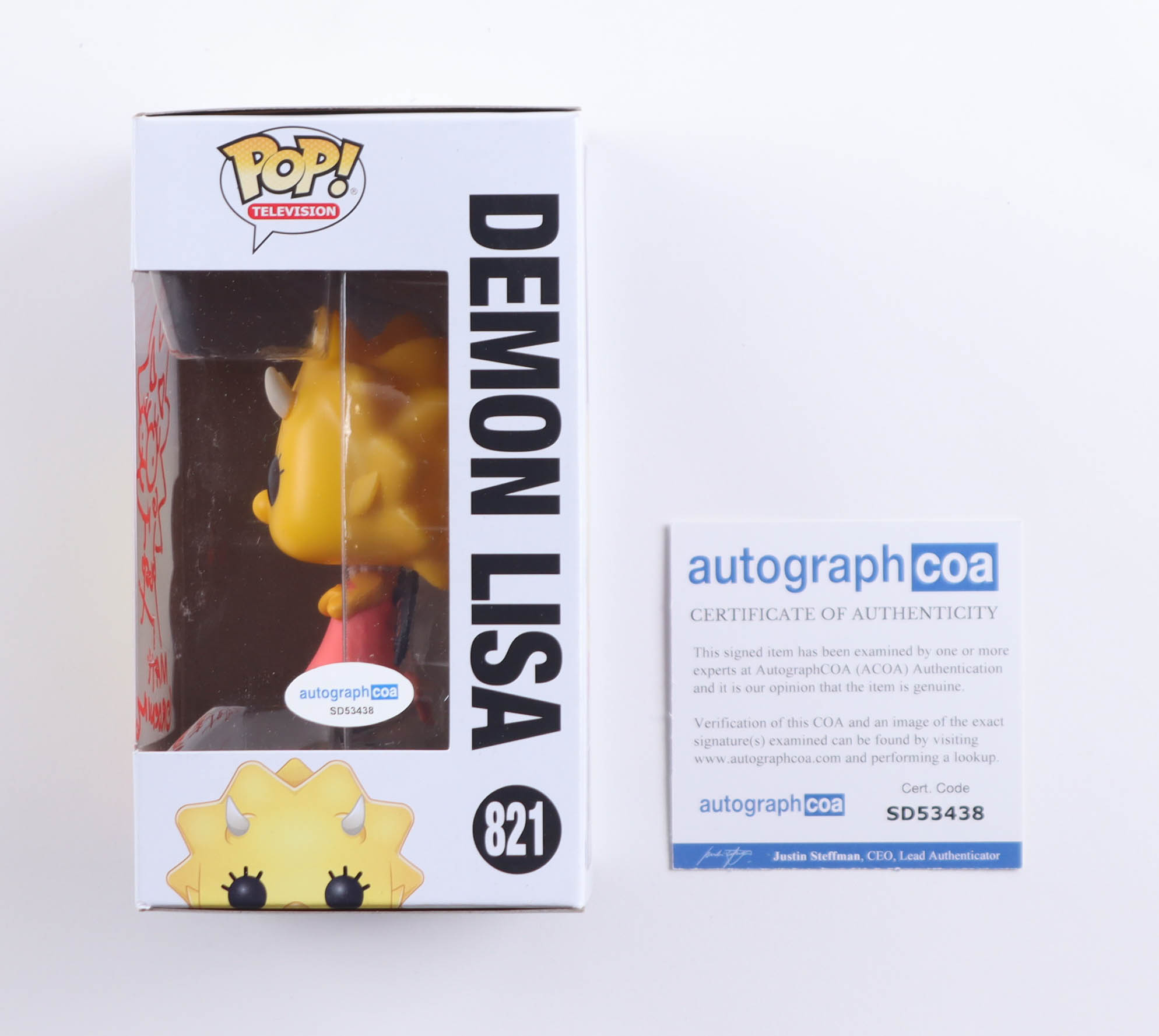 Matt Groening Signed "The Simpsons: Treehouse of Horror" #821 Demon Lisa Funko Pop! Vinyl Figure With Character Sketch (AutographCOA) at PristineAuction.com Matt Groening Signed "The Simpsons: Treehouse of Horror" #821 Demon Lisa Funko Pop! Vinyl Figure With Character Sketch (AutographCOA) at PristineAuction.com