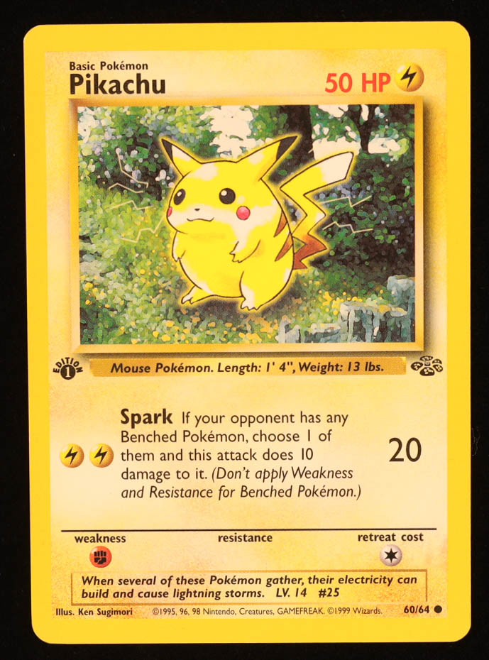 Pikachu Pokemon 1999 Jungle #60 at PristineAuction.com Pikachu Pokemon 1999 Jungle #60 at PristineAuction.com