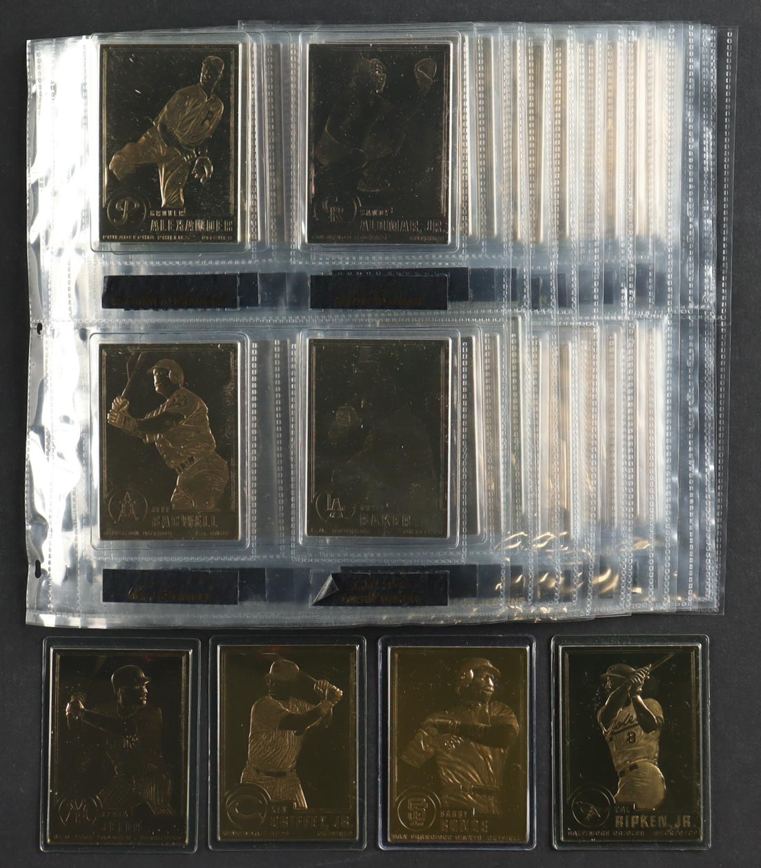 Complete Set of (50) Danbury Mint 22kt Gold Baseball Cards with Barry Bonds, Derek Jeter, Ken Griffey Jr., Cal Ripken Jr. at PristineAuction.com Complete Set of (50) Danbury Mint 22kt Gold Baseball Cards with Barry Bonds, Derek Jeter, Ken Griffey Jr., Cal Ripken Jr. at PristineAuction.com