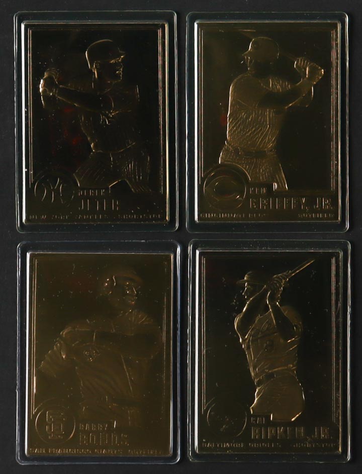 Complete Set of (50) Danbury Mint 22kt Gold Baseball Cards with Barry Bonds, Derek Jeter, Ken Griffey Jr., Cal Ripken Jr. at PristineAuction.com Complete Set of (50) Danbury Mint 22kt Gold Baseball Cards with Barry Bonds, Derek Jeter, Ken Griffey Jr., Cal Ripken Jr. at PristineAuction.com