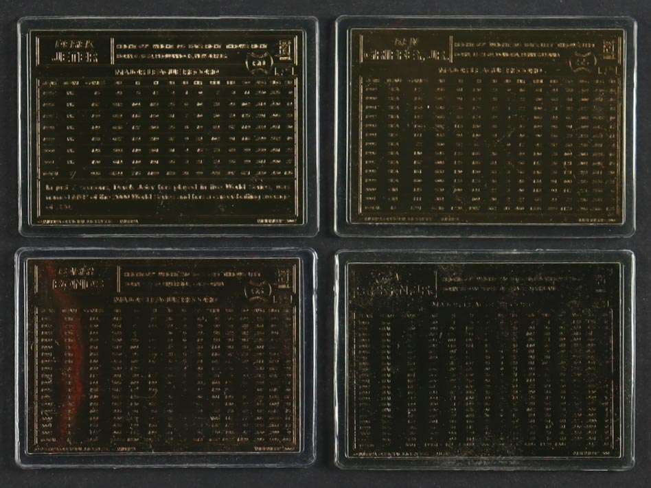 Complete Set of (50) Danbury Mint 22kt Gold Baseball Cards with Barry Bonds, Derek Jeter, Ken Griffey Jr., Cal Ripken Jr. at PristineAuction.com Complete Set of (50) Danbury Mint 22kt Gold Baseball Cards with Barry Bonds, Derek Jeter, Ken Griffey Jr., Cal Ripken Jr. at PristineAuction.com