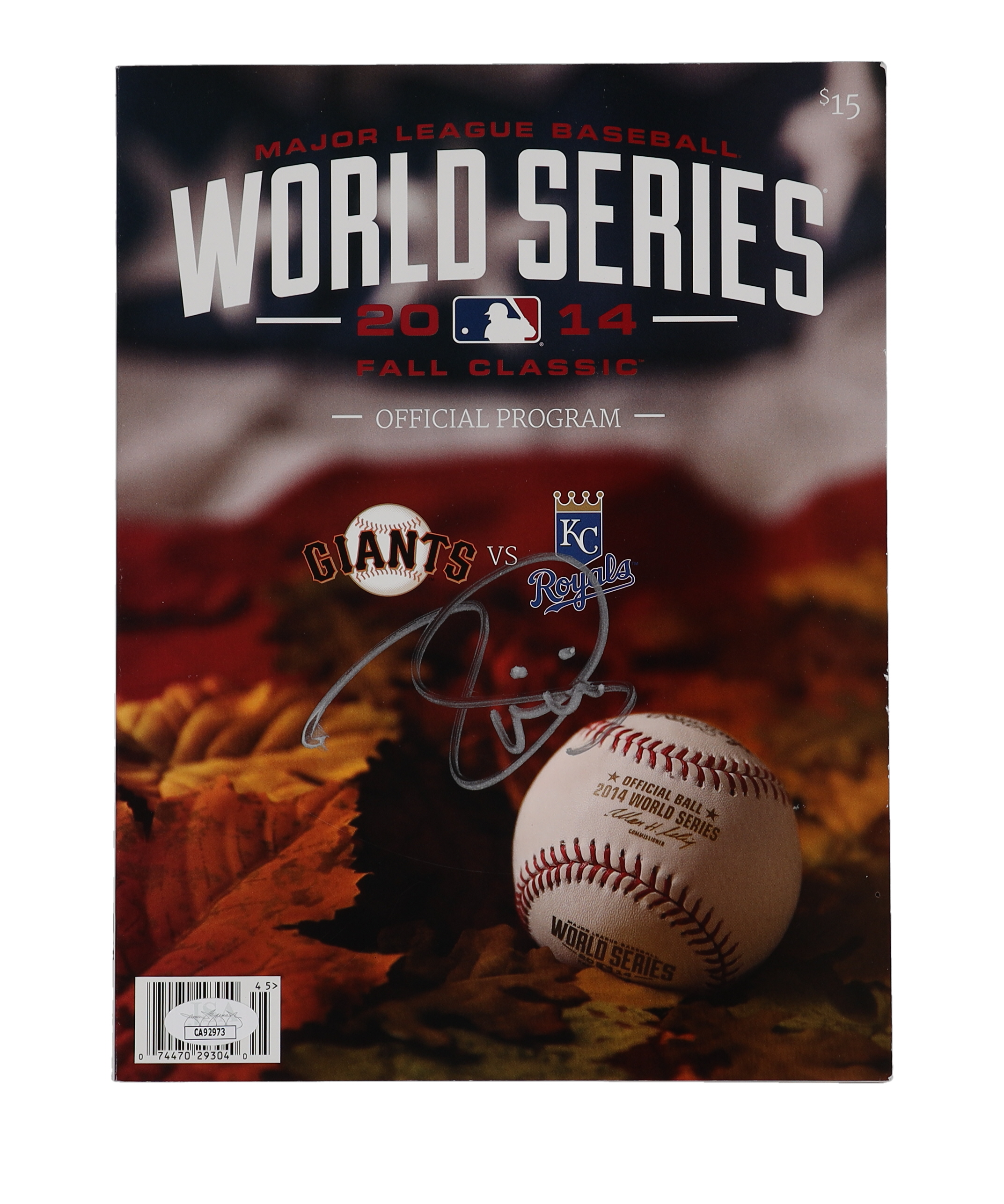 Tim Lincecum Signed 2014 Official World Series Program (JSA) at PristineAuction.com Tim Lincecum Signed 2014 Official World Series Program (JSA) at PristineAuction.com