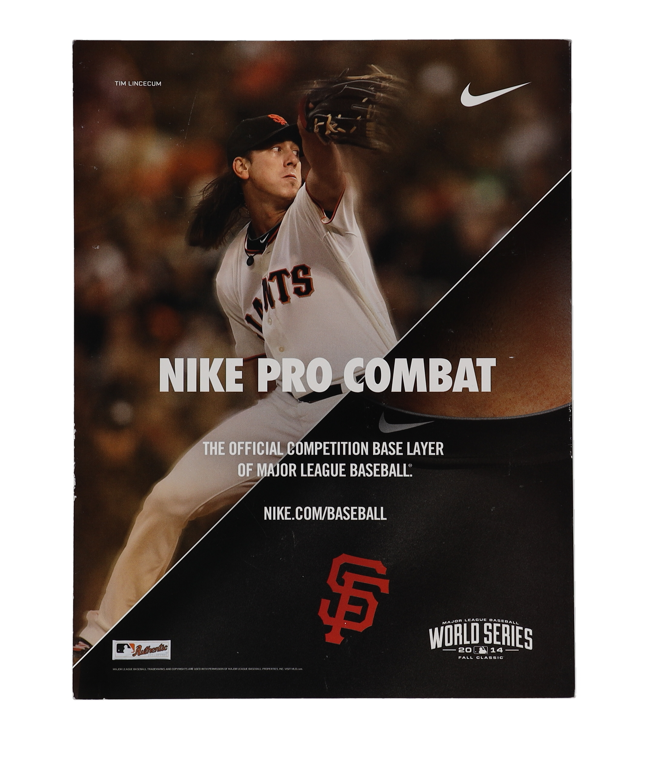 Tim Lincecum Signed 2014 Official World Series Program (JSA) at PristineAuction.com Tim Lincecum Signed 2014 Official World Series Program (JSA) at PristineAuction.com