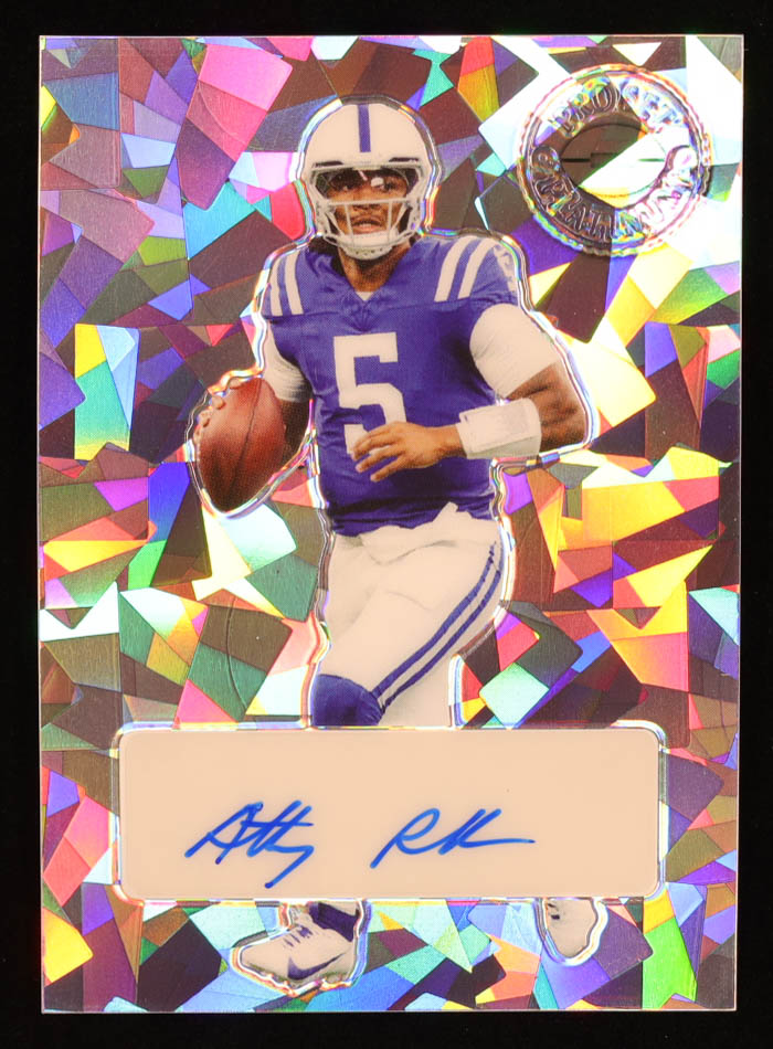 Anthony Richardson 2023 Leaf Pro Set Metal Platinum Crystal Silver #PL-AR1 RC #4/15 at PristineAuction.com Anthony Richardson 2023 Leaf Pro Set Metal Platinum Crystal Silver #PL-AR1 RC #4/15 at PristineAuction.com