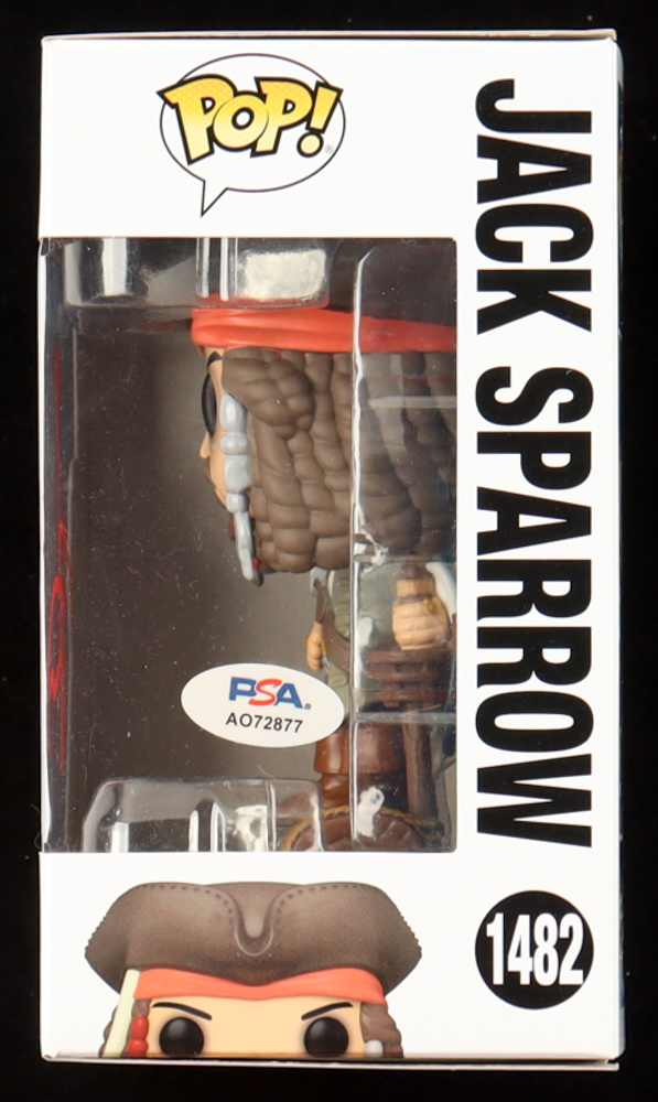 Johnny Depp Signed "Pirates Of The Caribbean" #1482 Jack Sparrow Funko Pop! Vinyl Figure (PSA) at PristineAuction.com Johnny Depp Signed "Pirates Of The Caribbean" #1482 Jack Sparrow Funko Pop! Vinyl Figure (PSA) at PristineAuction.com