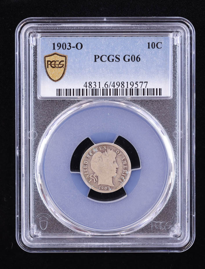 1903-O Barber Silver Dime - Gold Shield (PCGS G06) at PristineAuction.com 1903-O Barber Silver Dime - Gold Shield (PCGS G06) at PristineAuction.com