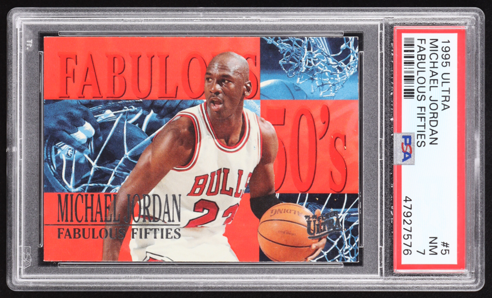 Michael Jordan 1995-96 Ultra Fabulous Fifties #5 (PSA 7) at PristineAuction.com Michael Jordan 1995-96 Ultra Fabulous Fifties #5 (PSA 7) at PristineAuction.com