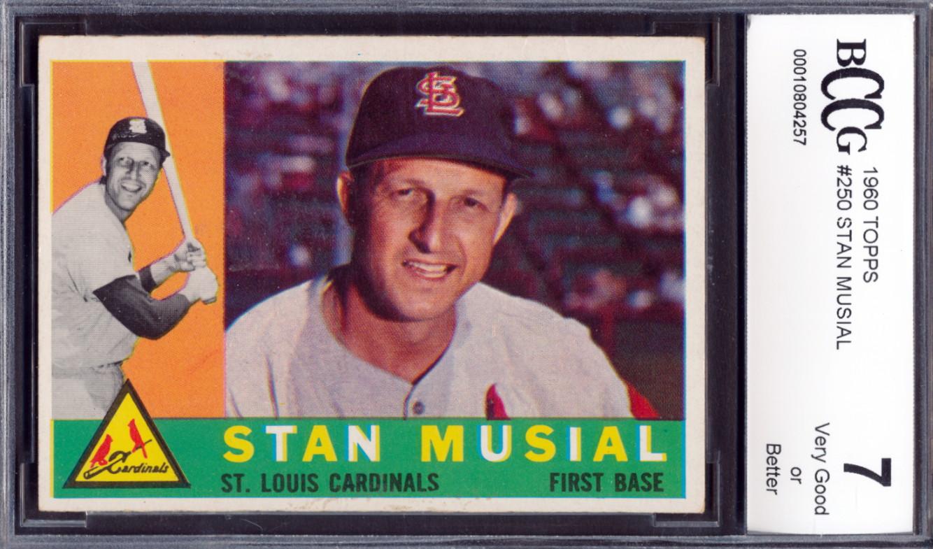 Stan Musial 1960 Topps #250 (BCCG 7) at PristineAuction.com Stan Musial 1960 Topps #250 (BCCG 7) at PristineAuction.com