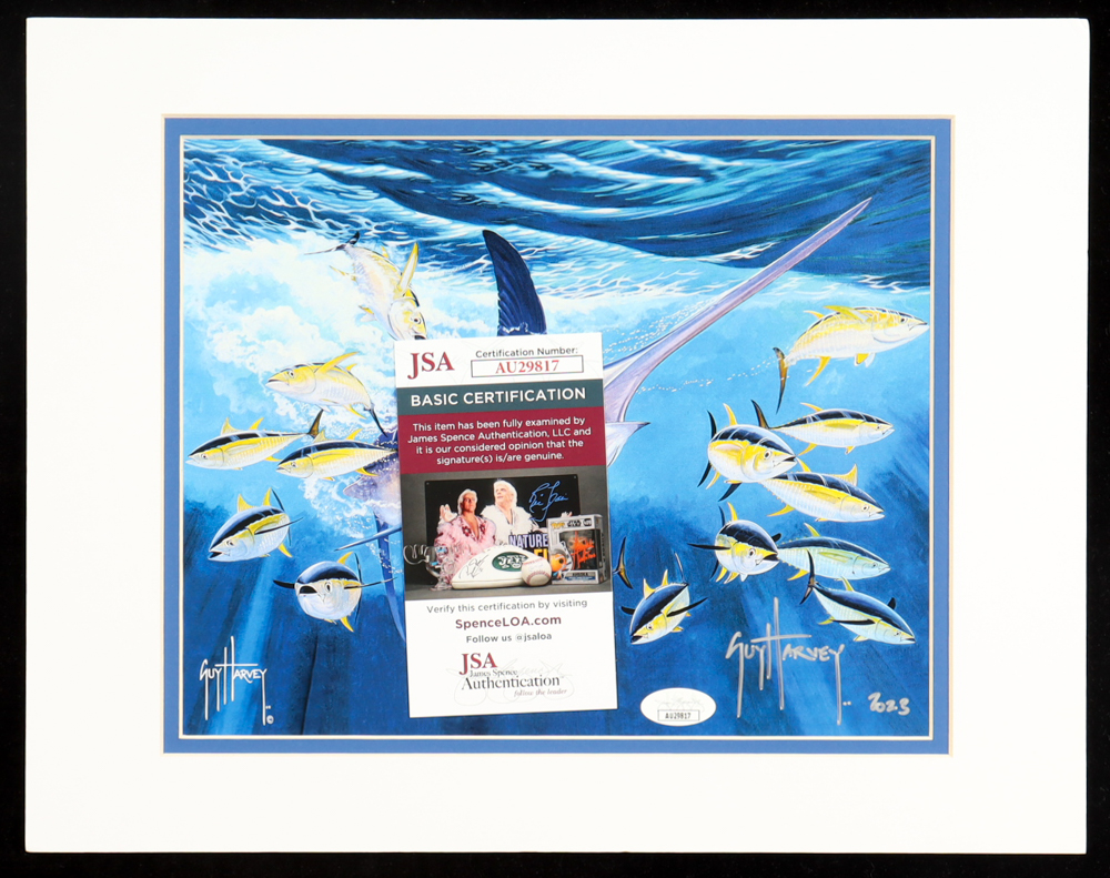 Guy Harvey Signed 11x14 Custom Matted Photo Display Inscribed "2023" (JSA) at PristineAuction.com Guy Harvey Signed 11x14 Custom Matted Photo Display Inscribed "2023" (JSA) at PristineAuction.com