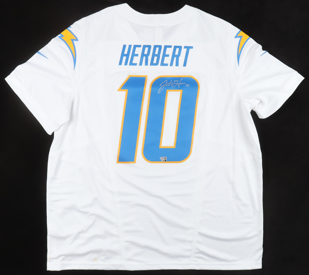 Justin Herbert Signed Chargers Jersey (Fanatics) at PristineAuction.com Justin Herbert Signed Chargers Jersey (Fanatics) at PristineAuction.com