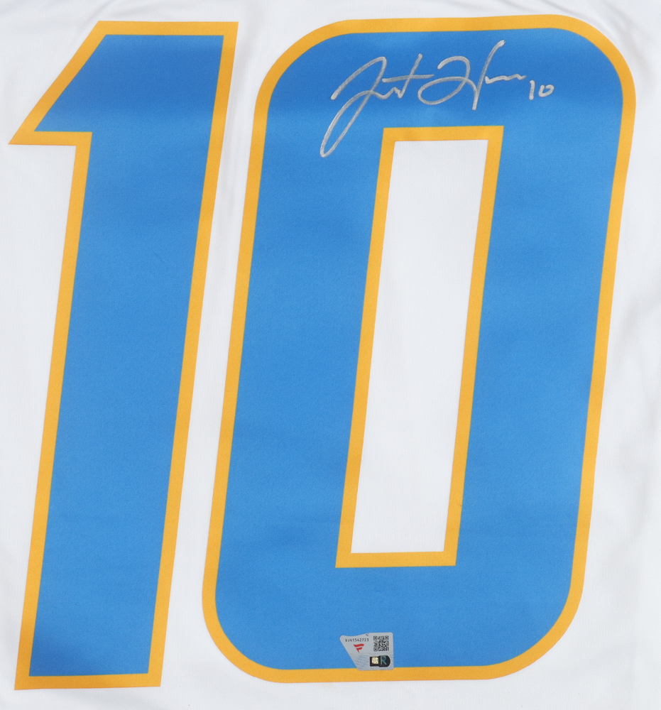 Justin Herbert Signed Chargers Jersey (Fanatics) at PristineAuction.com Justin Herbert Signed Chargers Jersey (Fanatics) at PristineAuction.com