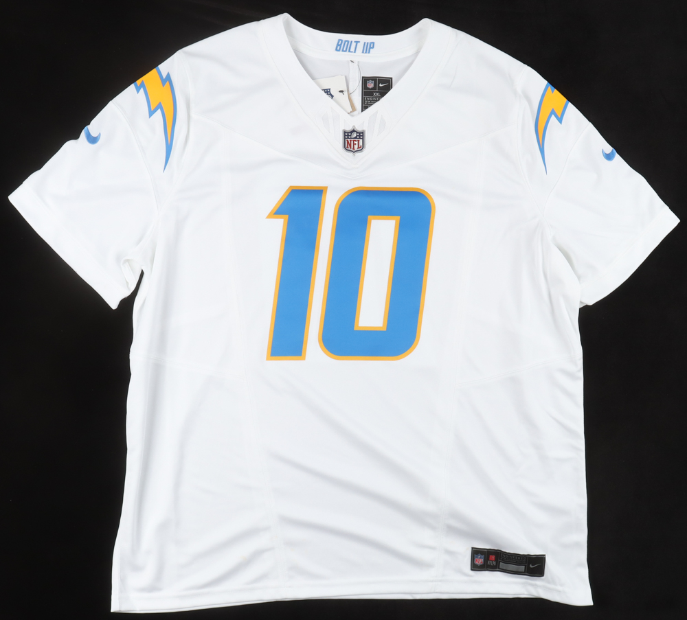 Justin Herbert Signed Chargers Jersey (Fanatics) at PristineAuction.com Justin Herbert Signed Chargers Jersey (Fanatics) at PristineAuction.com
