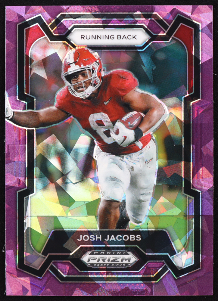 Josh Jacobs 2024 Panini Prizm Draft Picks Prizms Purple Ice #67 #51/149 at PristineAuction.com Josh Jacobs 2024 Panini Prizm Draft Picks Prizms Purple Ice #67 #51/149 at PristineAuction.com