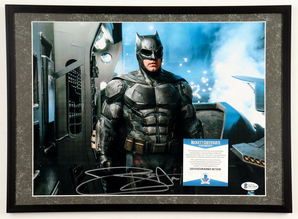 Ben Affleck Signed "Justice League" Custom Framed Photo Display (Beckett) at PristineAuction.com Ben Affleck Signed "Justice League" Custom Framed Photo Display (Beckett) at PristineAuction.com