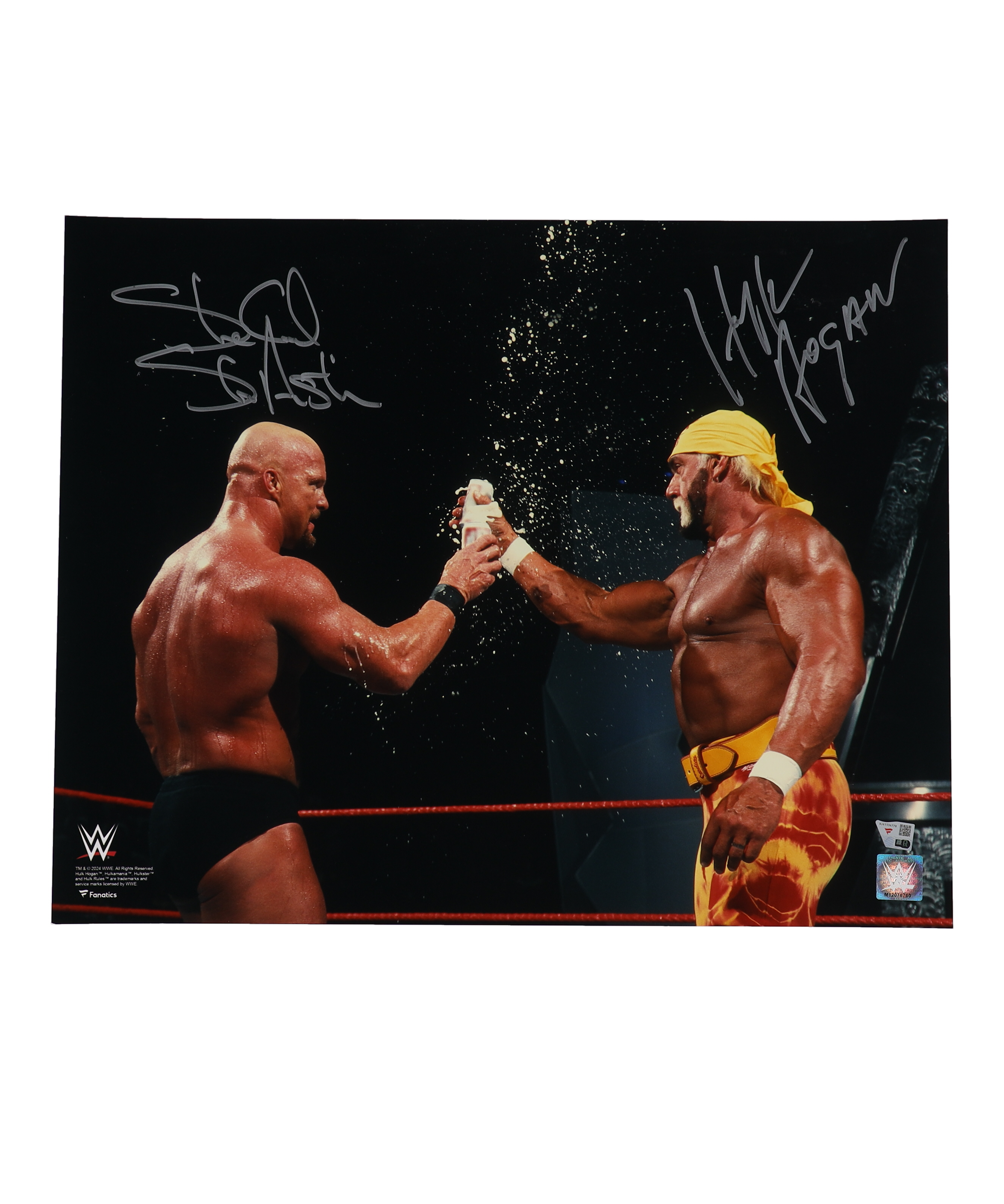 "Stone Cold" Steve Austin & Hulk Hogan Signed WWE 16x20 Photo (Fanatics) at PristineAuction.com "Stone Cold" Steve Austin & Hulk Hogan Signed WWE 16x20 Photo (Fanatics) at PristineAuction.com