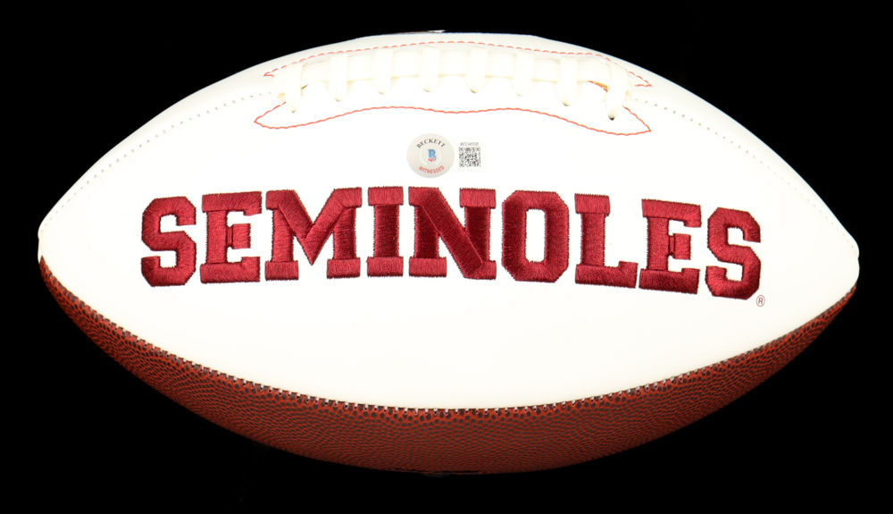 Deion Sanders Signed Florida State Seminoles Logo Football (Beckett) at PristineAuction.com Deion Sanders Signed Florida State Seminoles Logo Football (Beckett) at PristineAuction.com