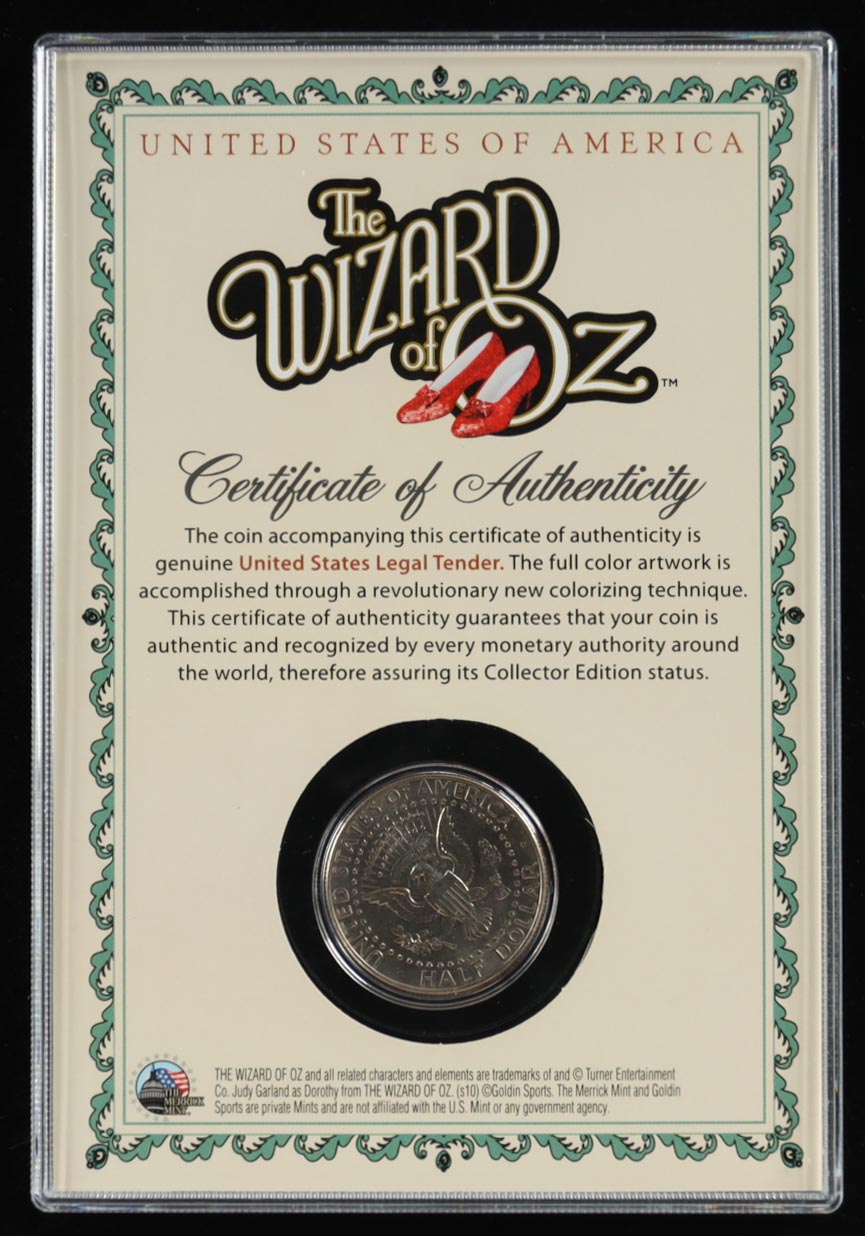 "The Wizard of Oz" US Half Dollar Colorized Art Coin at PristineAuction.com "The Wizard of Oz" US Half Dollar Colorized Art Coin at PristineAuction.com