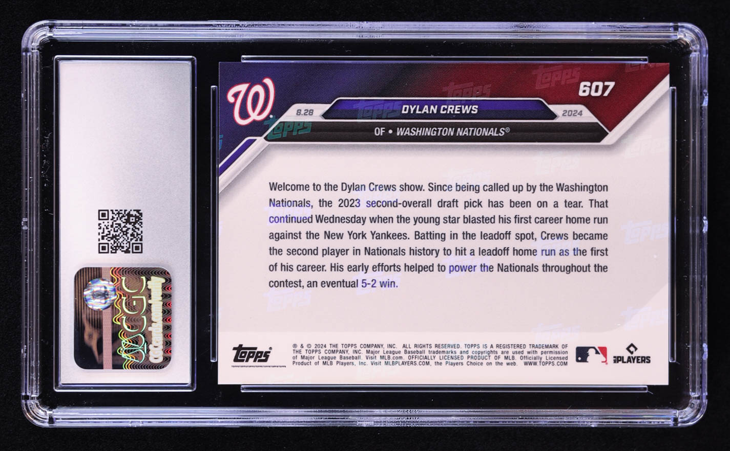 Dylan Crews 2024 Topps Now #607 RC (CGC 10) at PristineAuction.com Dylan Crews 2024 Topps Now #607 RC (CGC 10) at PristineAuction.com