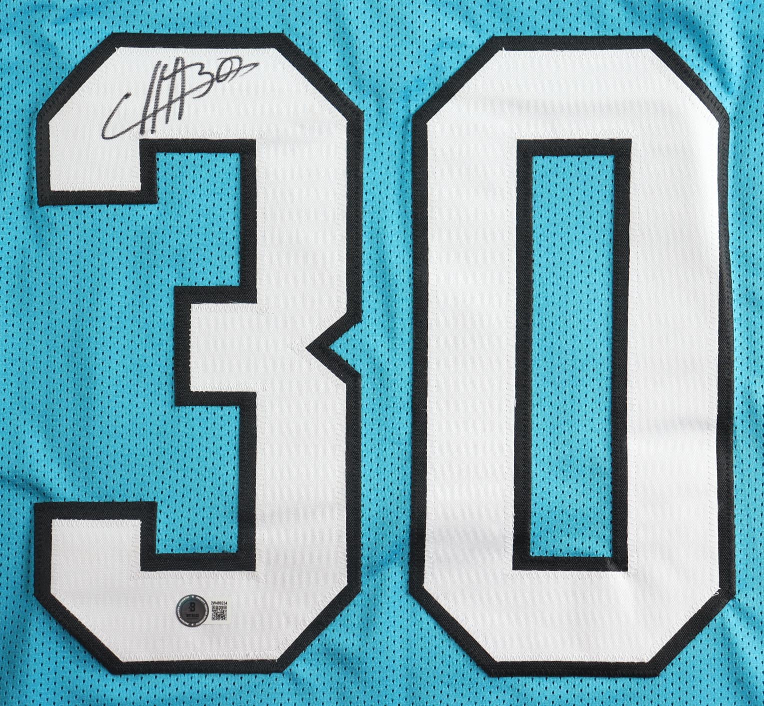 Chuba Hubbard Signed Jersey (Beckett) at PristineAuction.com Chuba Hubbard Signed Jersey (Beckett) at PristineAuction.com