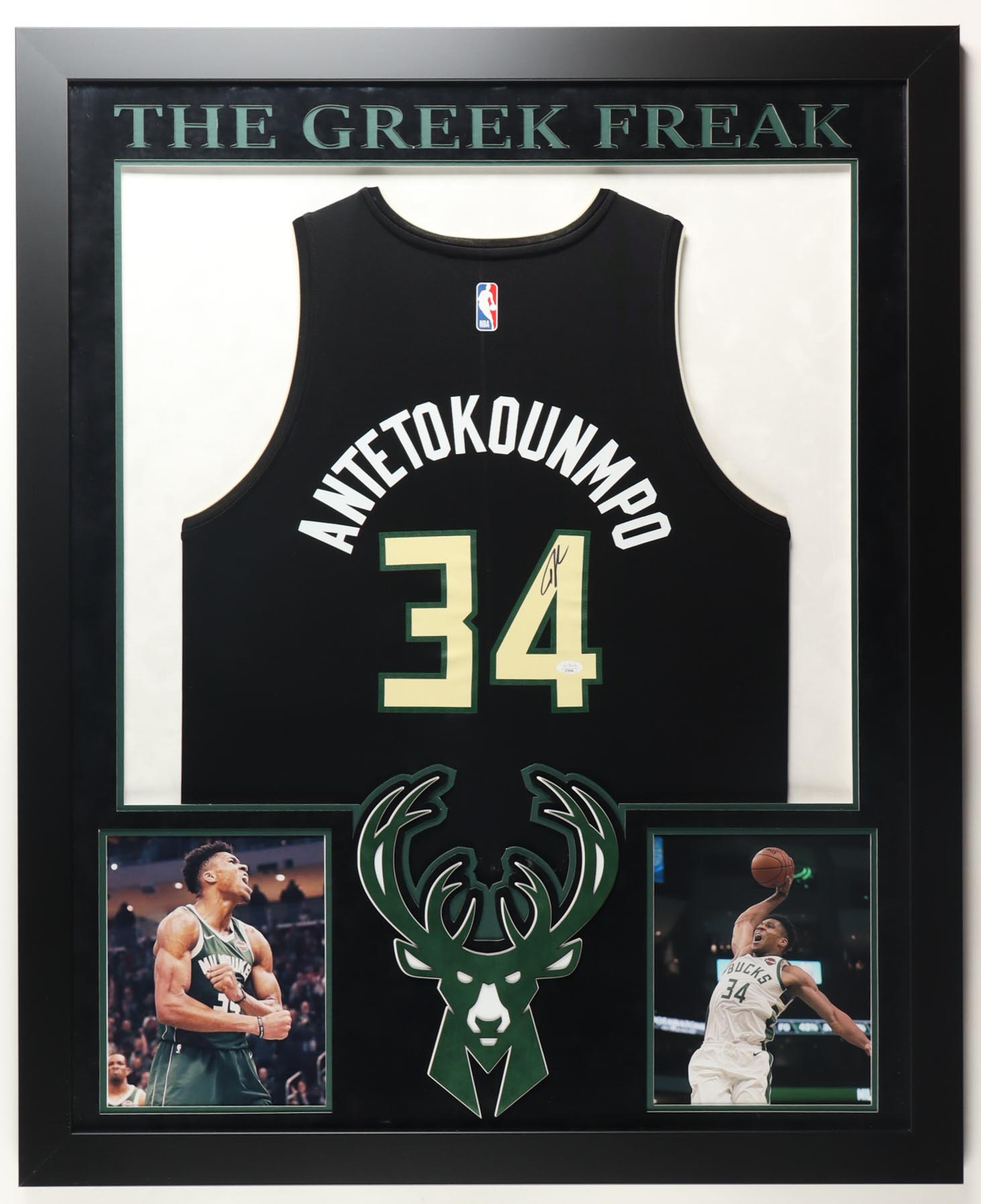 Maillot Milwaukee Bucks Signé Giannis Antetokounmpo Avec Certificat JSA - Neuf