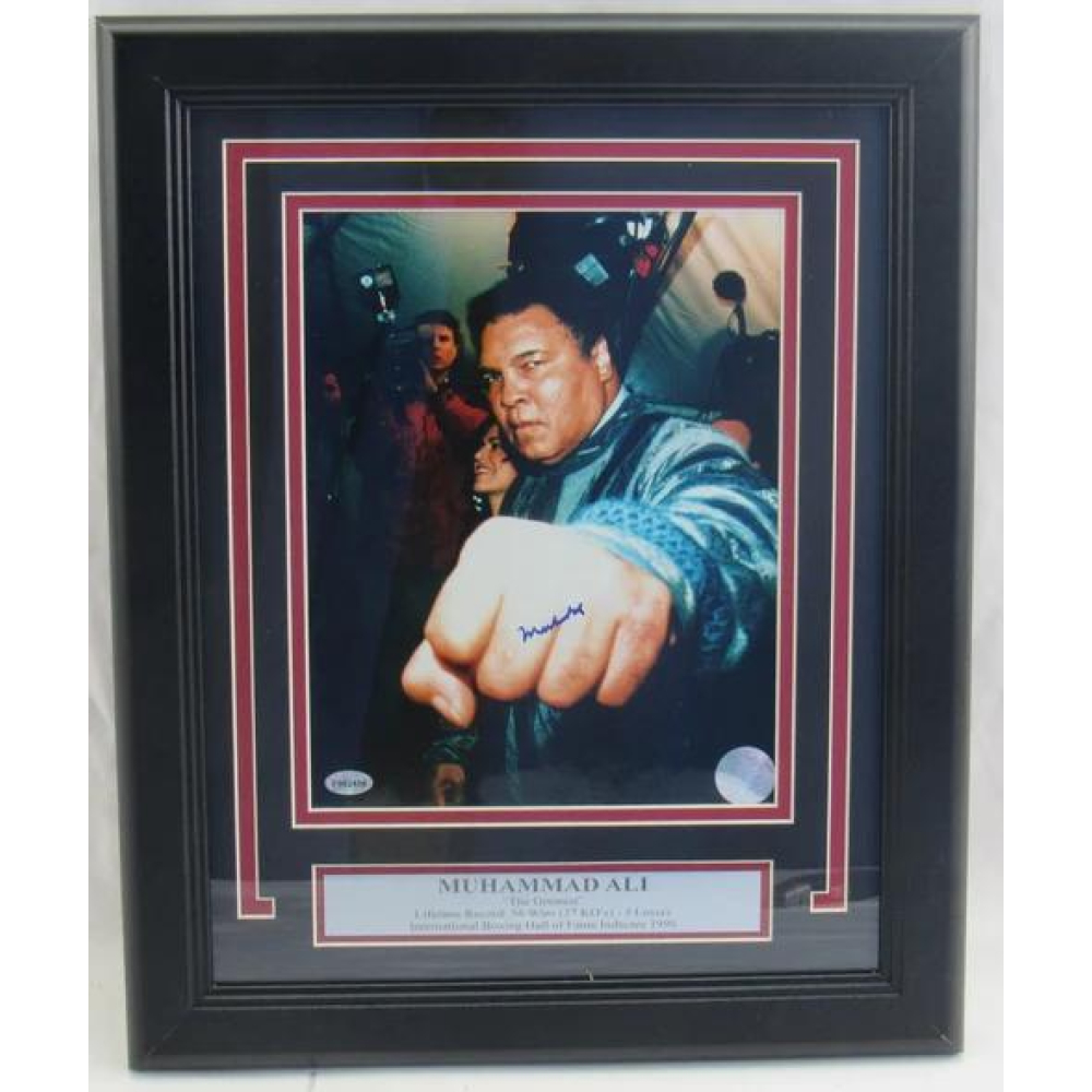 Muhammad Ali Signed Custom Framed Photo Display (JSA) | Pristine Auction