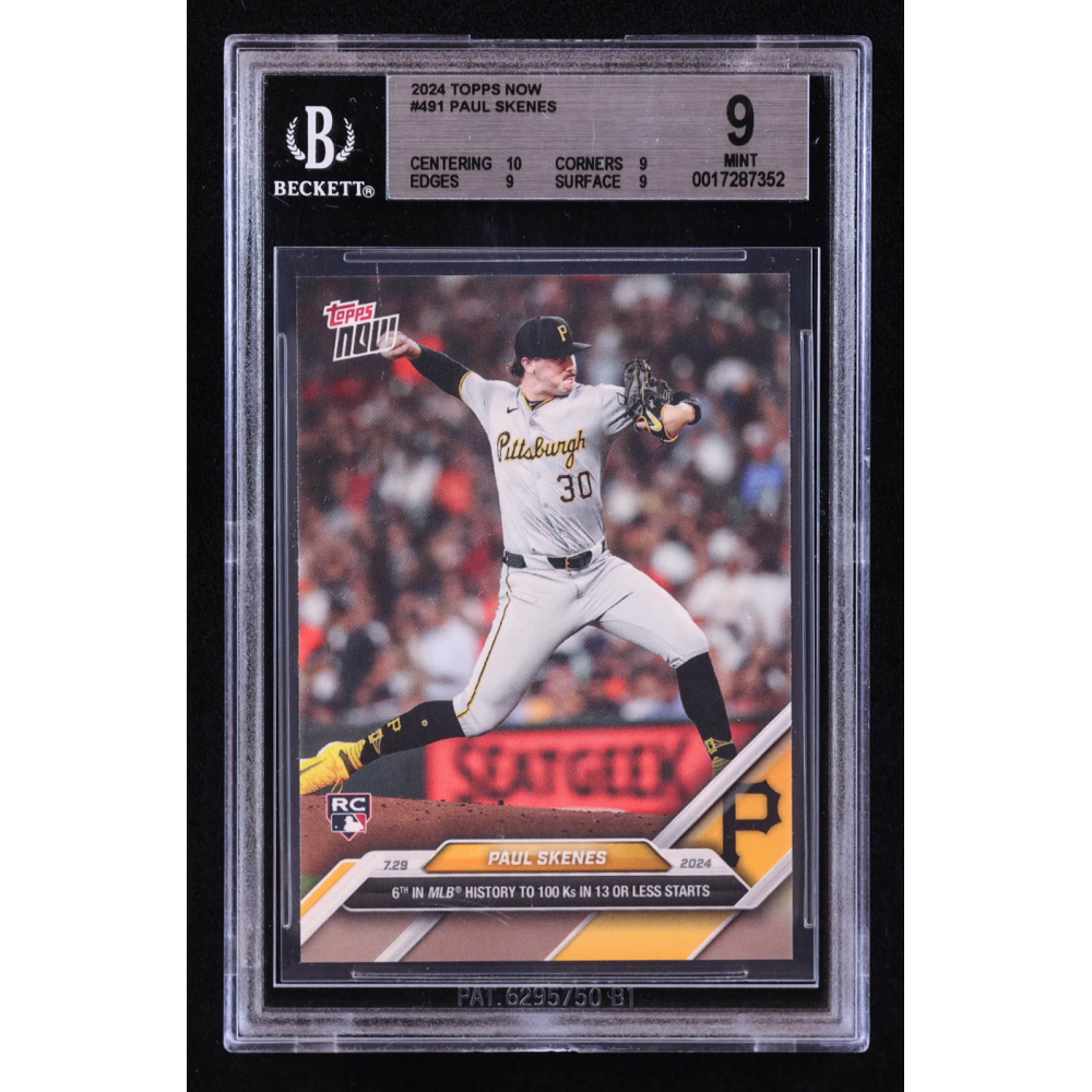 Paul Skenes 2024 Topps Now #491 RC (BGS 9) at PristineAuction.com