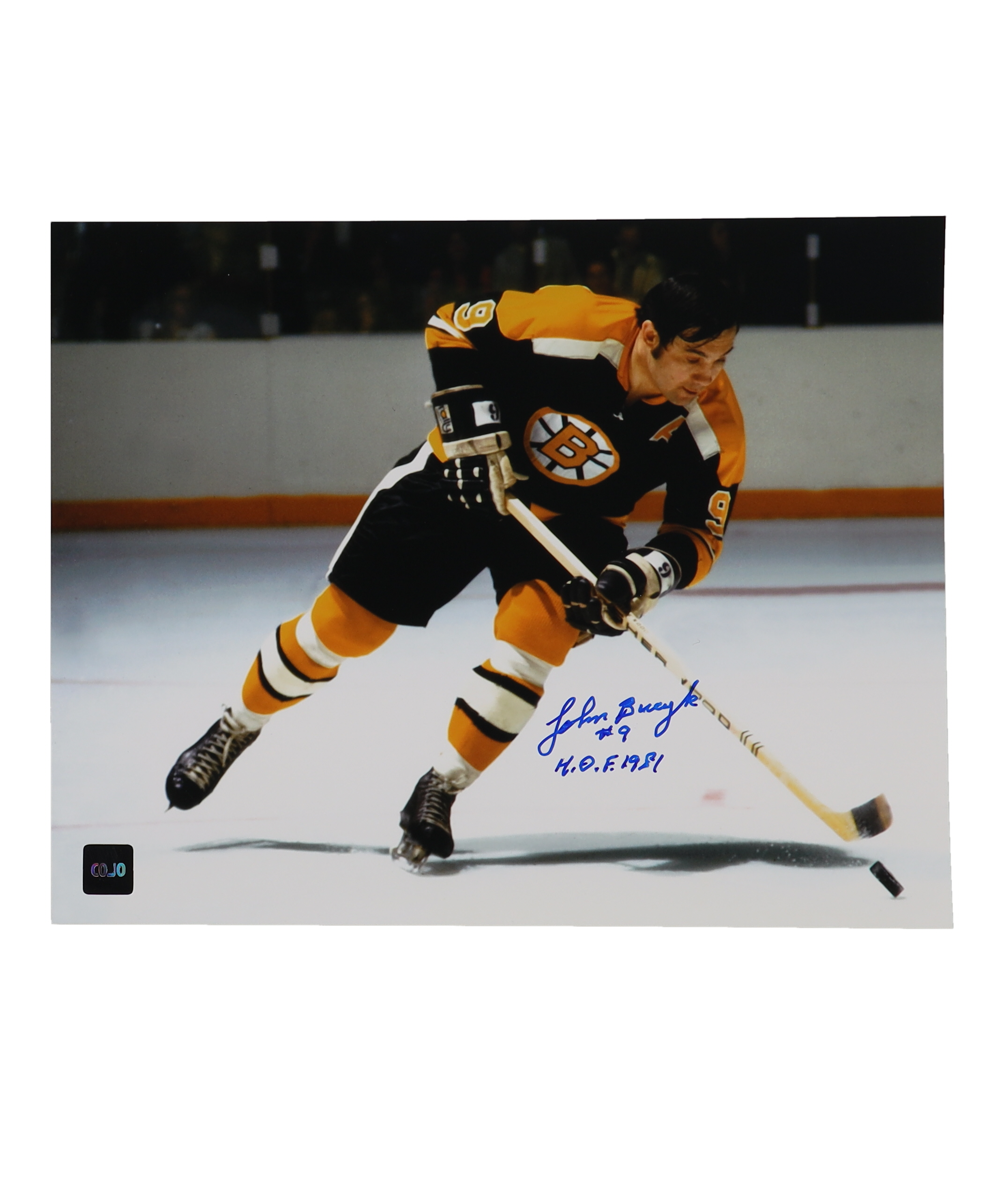 Johnny Bucyk Signed Bruins 8x10 Photo Inscribed "HOF 1981" (COJO) at PristineAuction.com Johnny Bucyk Signed Bruins 8x10 Photo Inscribed "HOF 1981" (COJO) at PristineAuction.com
