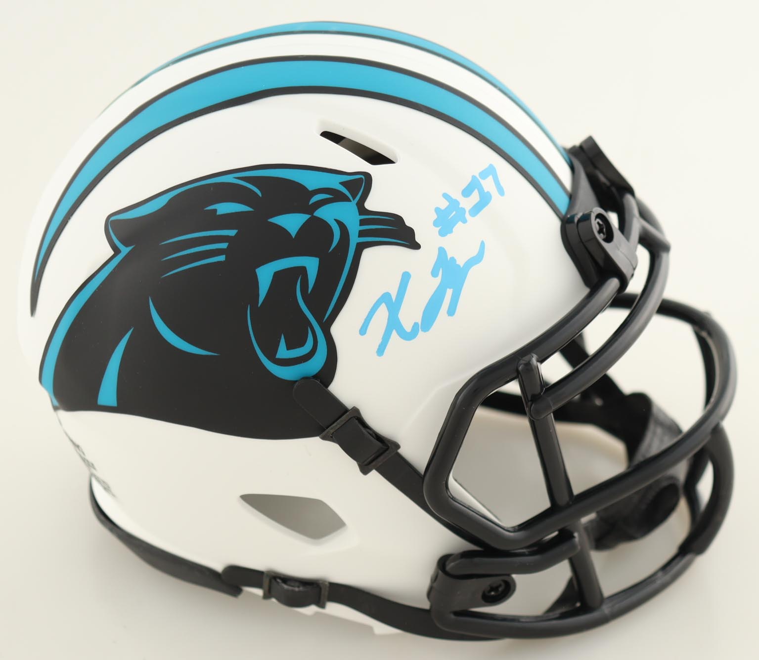 Xavier Legette Signed Panthers Lunar Eclipse Alternate Speed Mini Helmet (Beckett) at PristineAuction.com Xavier Legette Signed Panthers Lunar Eclipse Alternate Speed Mini Helmet (Beckett) at PristineAuction.com