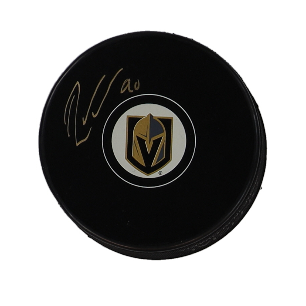 Robin Lehner Signed Golden Knights Logo Hockey Puck (Fanatics) at PristineAuction.com