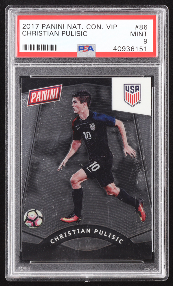 Christian Pulisic 2017 Panini National Convention VIP #86 SOC (PSA 9) at PristineAuction.com Christian Pulisic 2017 Panini National Convention VIP #86 SOC (PSA 9) at PristineAuction.com
