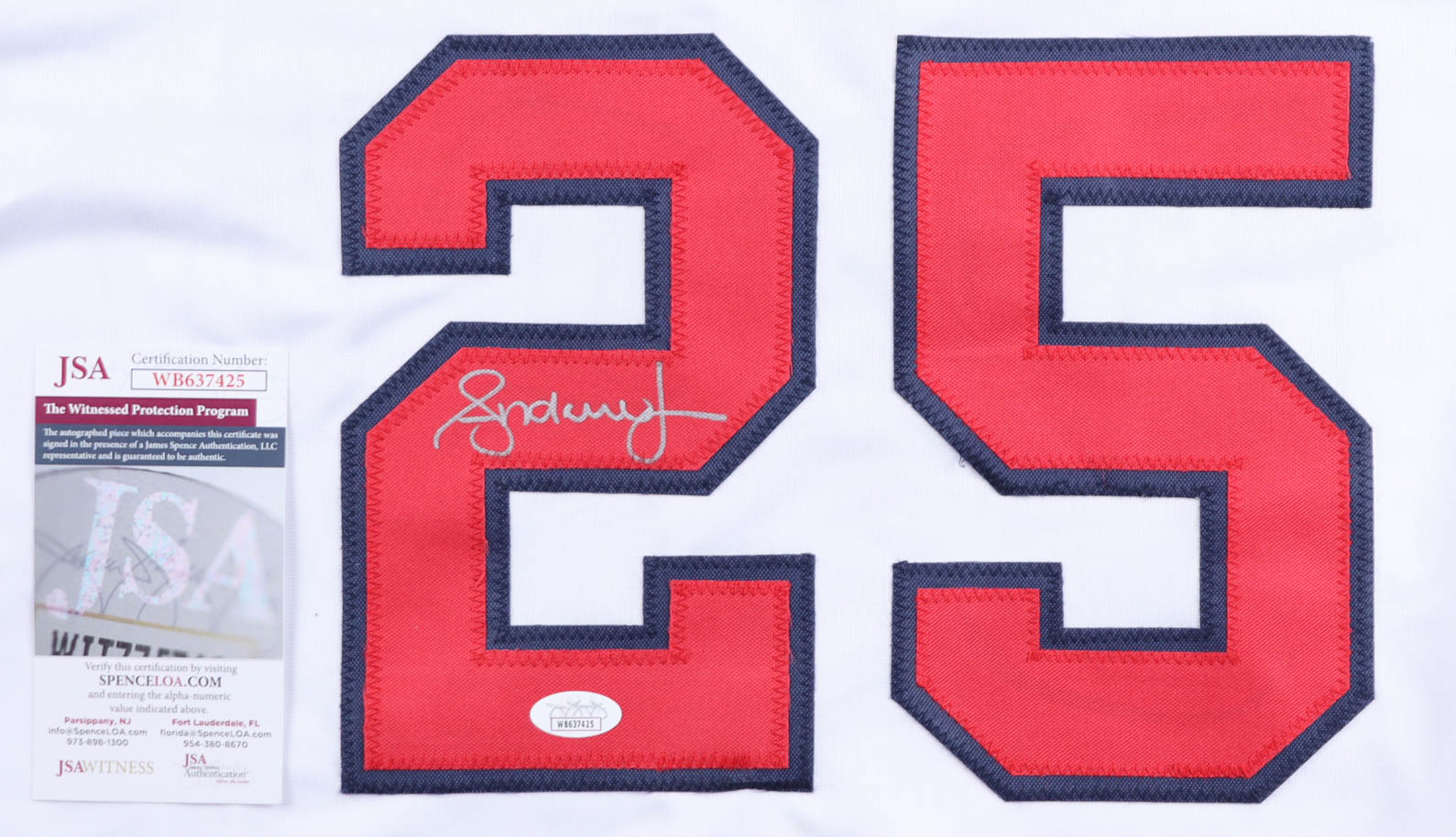 Andruw Jones Signed Jersey (JSA) at PristineAuction.com Andruw Jones Signed Jersey (JSA) at PristineAuction.com
