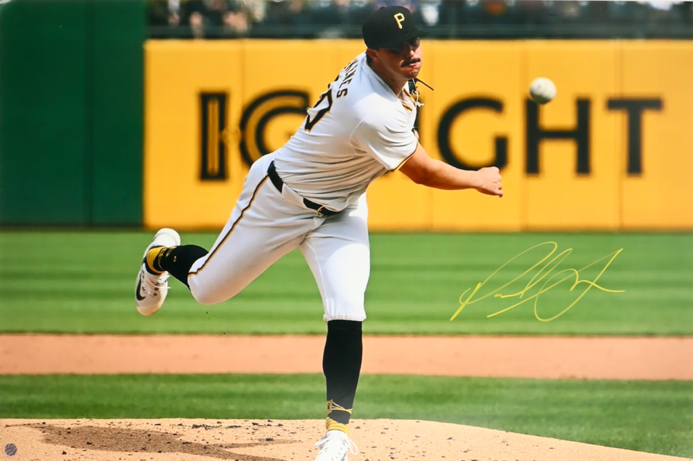 Paul Skenes Signed Pirates 20x30 Photo (AWM) at PristineAuction.com Paul Skenes Signed Pirates 20x30 Photo (AWM) at PristineAuction.com