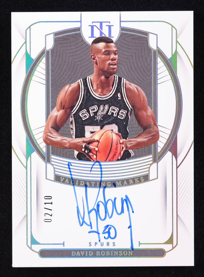 David Robinson 2022-23 Panini National Treasures Validating Marks Gold #1 #2/10 at PristineAuction.com David Robinson 2022-23 Panini National Treasures Validating Marks Gold #1 #2/10 at PristineAuction.com