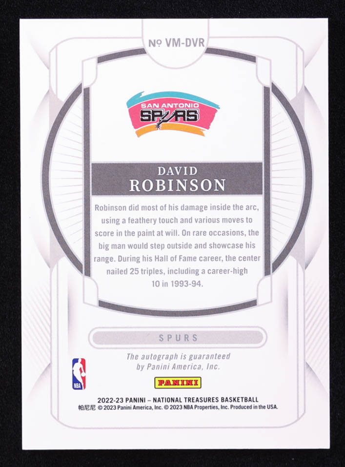 David Robinson 2022-23 Panini National Treasures Validating Marks Gold #1 #2/10 at PristineAuction.com David Robinson 2022-23 Panini National Treasures Validating Marks Gold #1 #2/10 at PristineAuction.com
