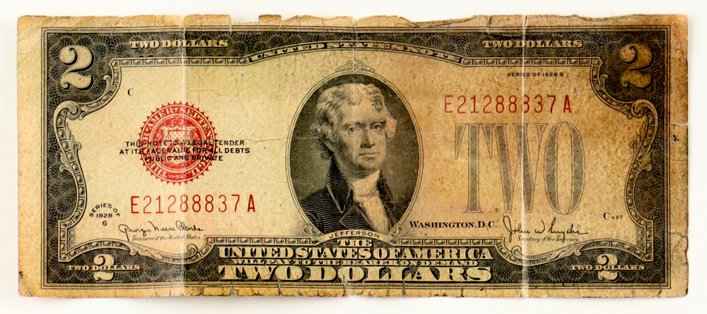 1928-G United States $2 Two Dollar Red Seal Legal Tender Banknote at PristineAuction.com 1928-G United States $2 Two Dollar Red Seal Legal Tender Banknote at PristineAuction.com