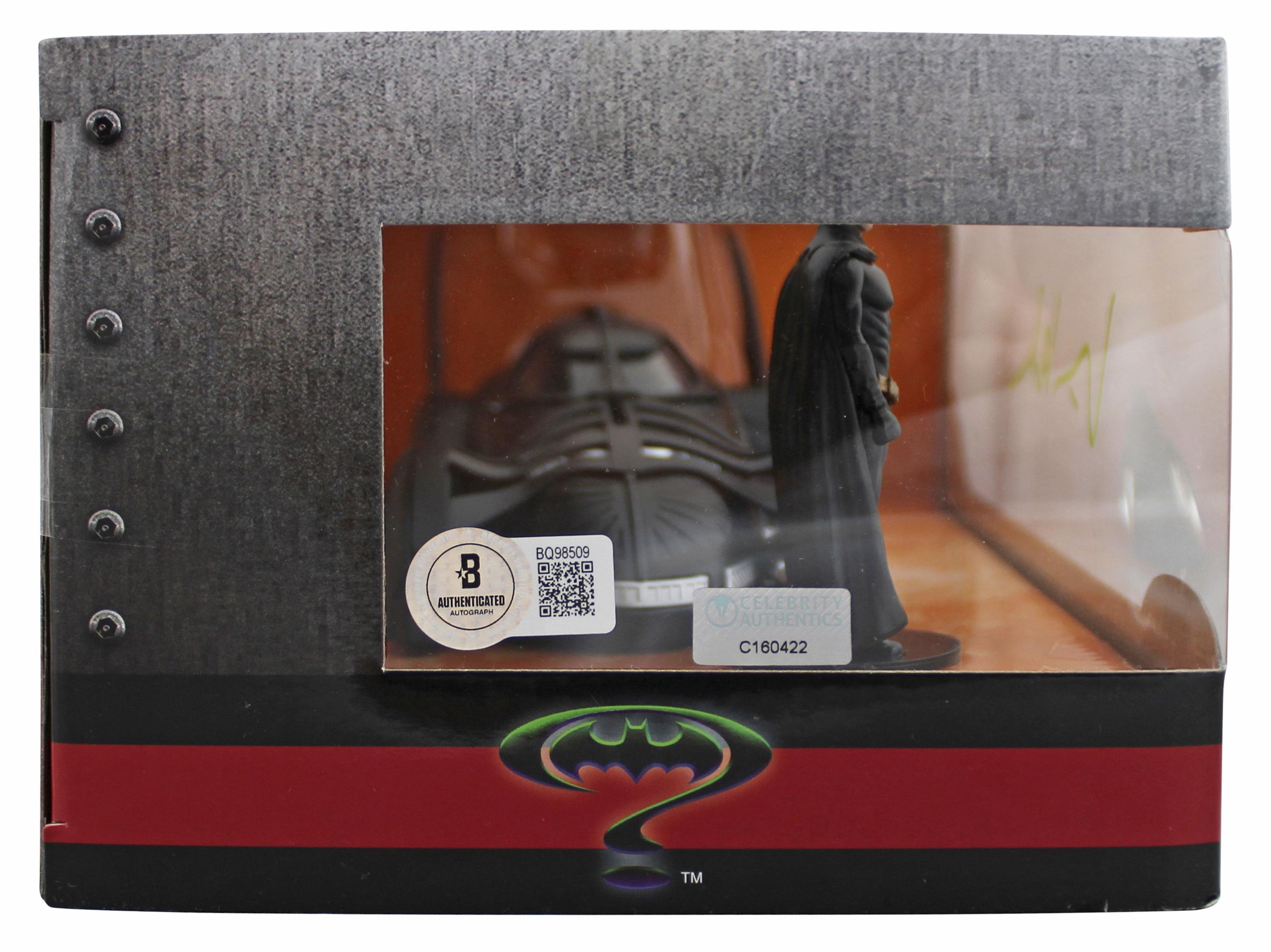 Val Kilmer Signed "Batman Forever" 1:18 Die-Cast Batmobile & Batman Figure (Beckett & Celebrity Authentics) at PristineAuction.com Val Kilmer Signed "Batman Forever" 1:18 Die-Cast Batmobile & Batman Figure (Beckett & Celebrity Authentics) at PristineAuction.com