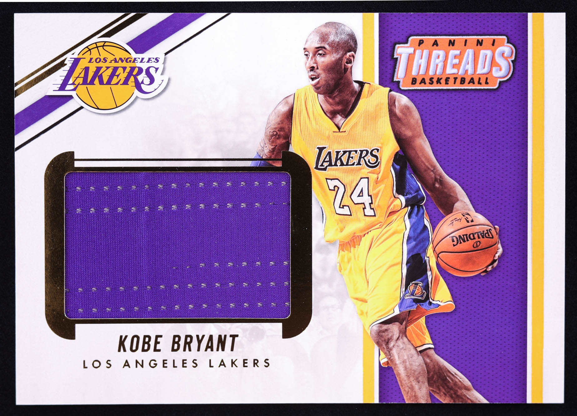 Kobe Bryant 2017-18 Panini Threads Box Topper Memorabilia Jumbo #24 at PristineAuction.com Kobe Bryant 2017-18 Panini Threads Box Topper Memorabilia Jumbo #24 at PristineAuction.com