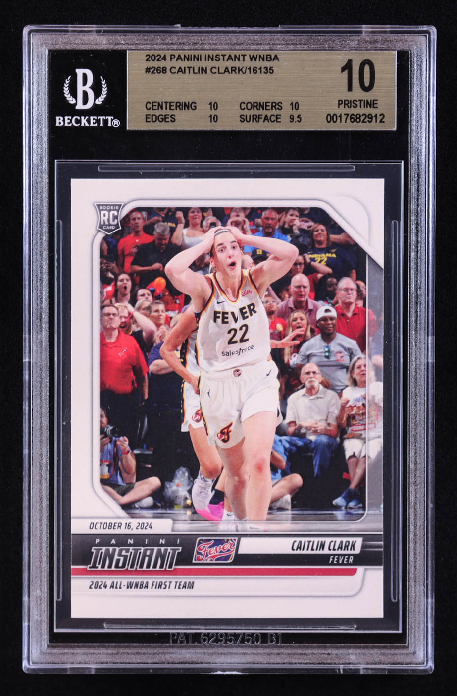 Caitlin Clark 2024 Panini Instant WNBA #268 RC (BGS 10) at PristineAuction.com Caitlin Clark 2024 Panini Instant WNBA #268 RC (BGS 10) at PristineAuction.com
