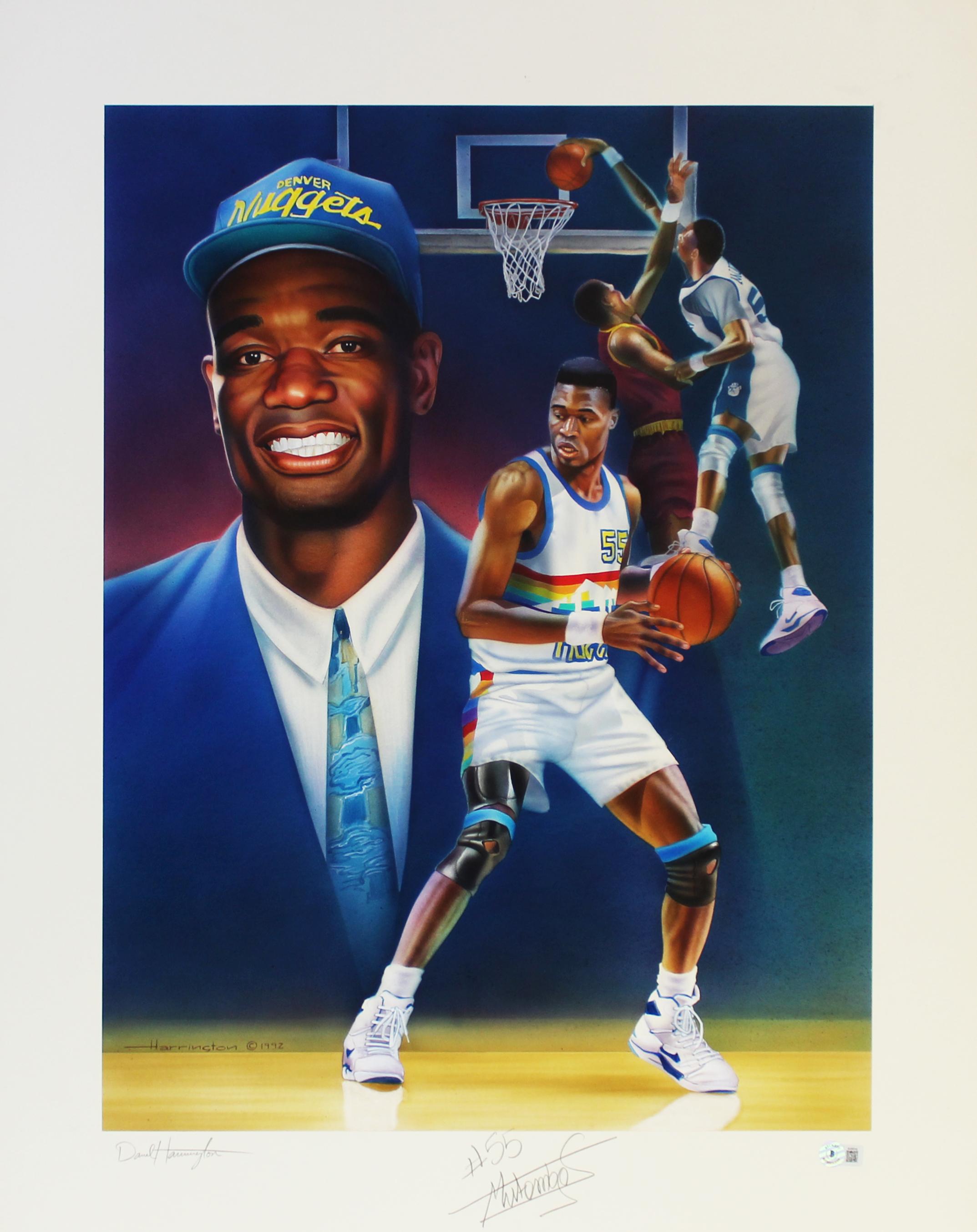 Dikembe Mutombo Signed Nuggets 24x30 Lithograph (Beckett) at PristineAuction.com Dikembe Mutombo Signed Nuggets 24x30 Lithograph (Beckett) at PristineAuction.com