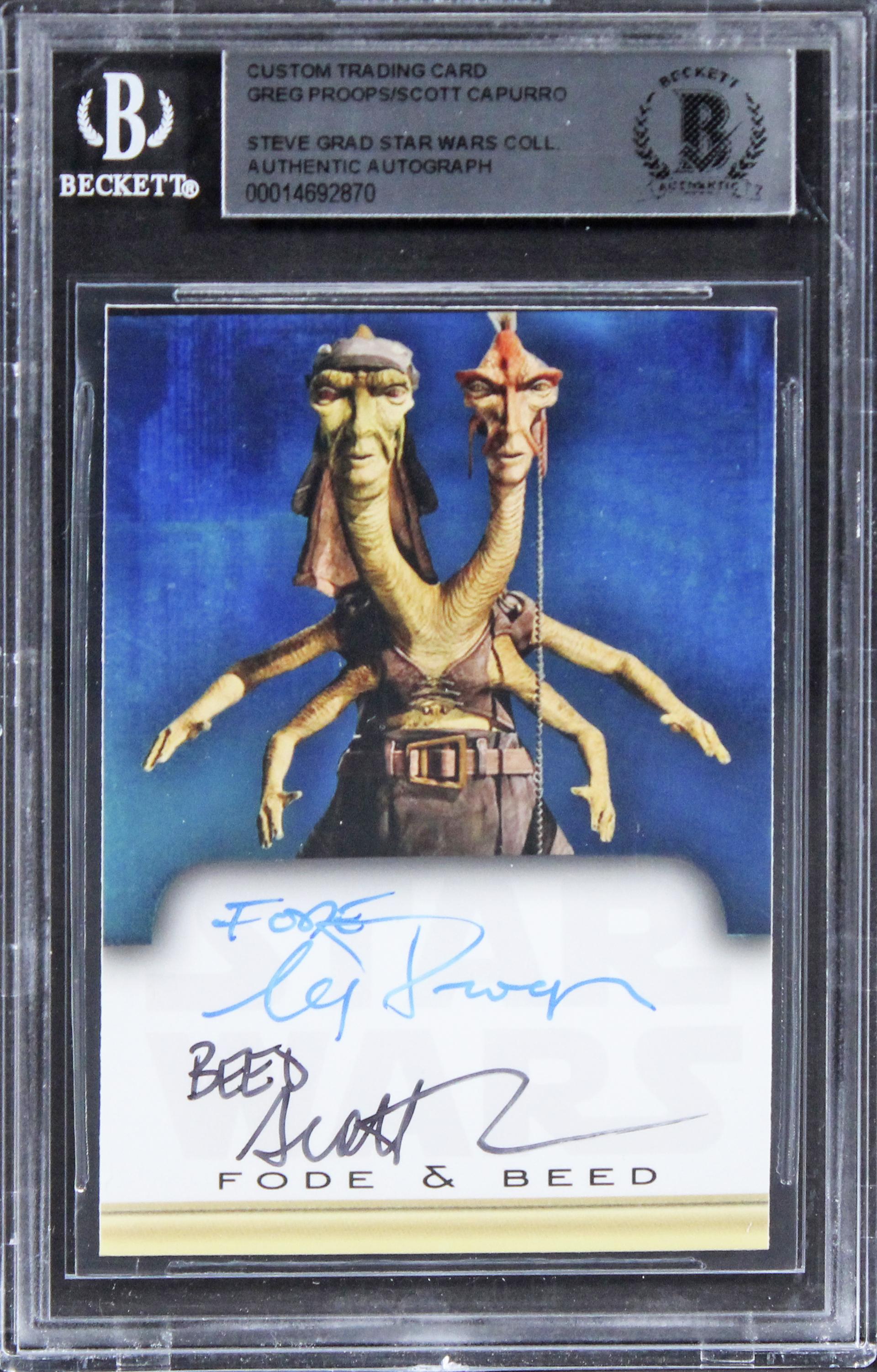 Greg Proops & Scott Capurro Signed "Star Wars" Custom Trading Card (BGS) at PristineAuction.com Greg Proops & Scott Capurro Signed "Star Wars" Custom Trading Card (BGS) at PristineAuction.com