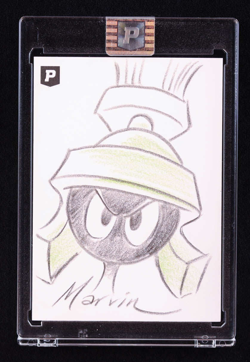 Marvin the Martian | Looney Tunes | Original Art Sketch Card by Guy Gilchrist (1/1 Original Art) at PristineAuction.com Marvin the Martian | Looney Tunes | Original Art Sketch Card by Guy Gilchrist (1/1 Original Art) at PristineAuction.com