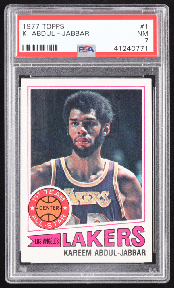 Kareem Abdul-Jabbar 1977-78 Topps #1 (PSA 7) at PristineAuction.com Kareem Abdul-Jabbar 1977-78 Topps #1 (PSA 7) at PristineAuction.com