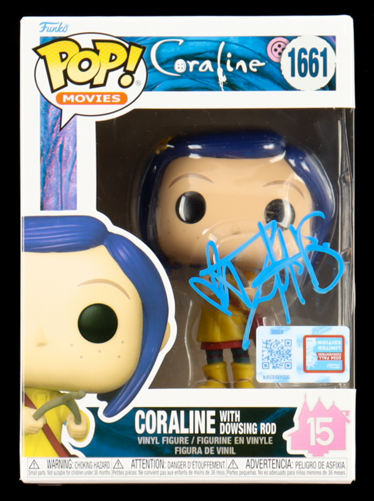 Dakota Fanning Signed "Coraline" #1661 Coraline With Dowsing Rod Funko Pop! Vinyl Figure (PSA) at PristineAuction.com Dakota Fanning Signed "Coraline" #1661 Coraline With Dowsing Rod Funko Pop! Vinyl Figure (PSA) at PristineAuction.com