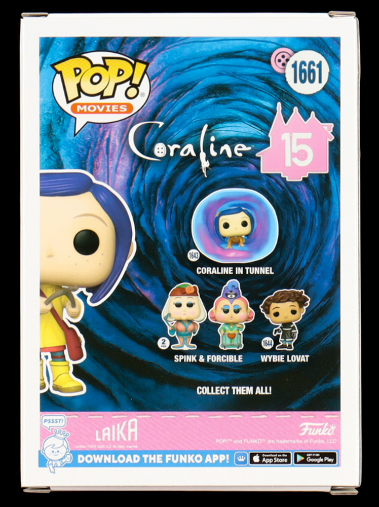 Dakota Fanning Signed "Coraline" #1661 Coraline With Dowsing Rod Funko Pop! Vinyl Figure (PSA) at PristineAuction.com Dakota Fanning Signed "Coraline" #1661 Coraline With Dowsing Rod Funko Pop! Vinyl Figure (PSA) at PristineAuction.com