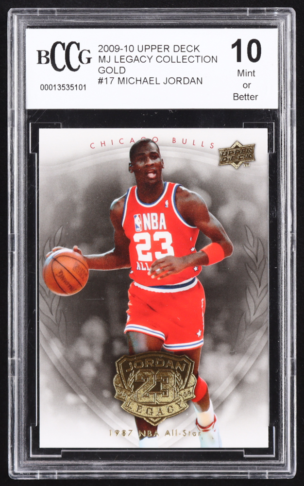 Michael Jordan 2009-10 Upper Deck Michael Jordan Legacy Collection Gold #17 (BCCG 10) at PristineAuction.com Michael Jordan 2009-10 Upper Deck Michael Jordan Legacy Collection Gold #17 (BCCG 10) at PristineAuction.com